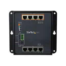 StarTech.com Switch Gigabit Ethernet géré à 8 ports (4 PoE+) - Fixation murale et accès en façade () - C... (IES81GPOEW)_3